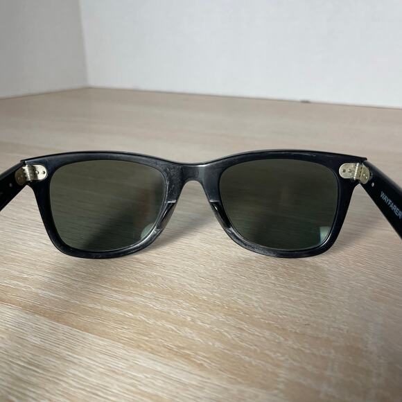 Ray-Ban RB2140 901 Wayfarer Sunglasses Black PARTS ONLY 50-22 Italy - Picture 5 of 11